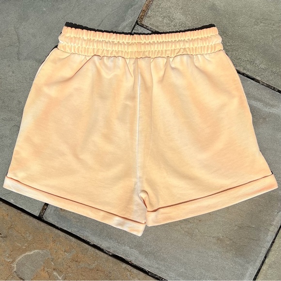 Overdyed Golden Orange High Waist Relaxed Fit Sweat Shorts - Picture 4 of 4